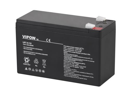 Baterie Vipow 12V 7,5Ah BAT0214 19 mOhm