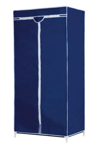 ALPINA ED-208328 Textilní šatní skříň 75x50x160 cm tmavě modrá