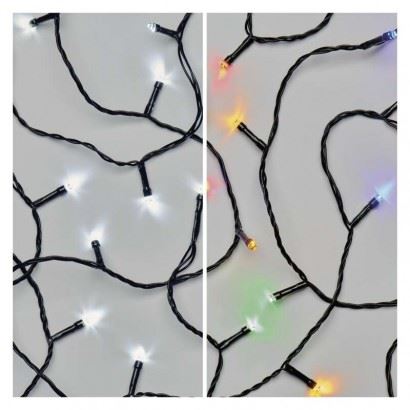 EMOS Lighting LED vánoční řetěz 2v1 D4AJ01, 10 m, venkovní i vnitřní, studená bílá/multicolor 1550043002