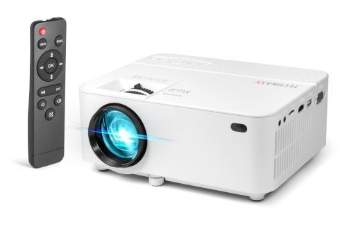 Technaxx TX0441 Mini LED FullHD projektor, 1080p, 100 ANSI/1800 CLO lumenů, repro 2.1, AV TX-113