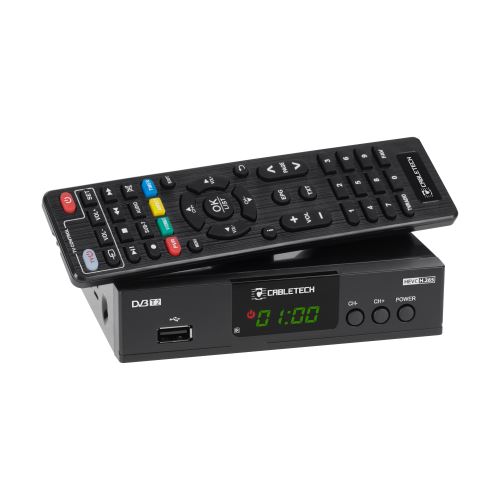 Cabletech URZ0338A DVB-T2 H.265 HEVC tuner černá