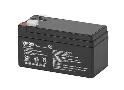 Gelová baterie VIPOW 12V 1,3Ah BAT0213 0,5 kg