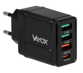Vayox KX4243 Rychlonabíječka USB 3.0+PD32W černá
