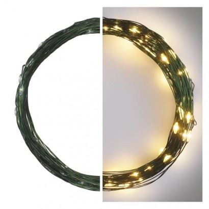 EMOS Lighting D3AW04 LED vánoční nano řetěz zelený, 7,5 m, venkovní i vnitřní, teplá bílá 1550030003