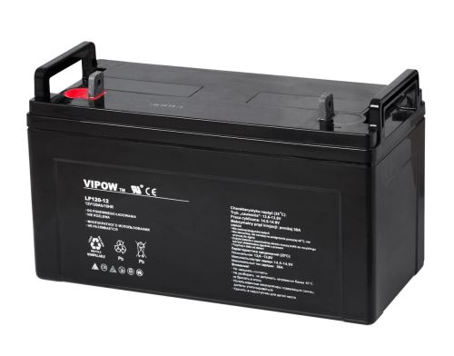 Gelová baterie VIPOW 12V 120Ah BAT0229 37,2 kg