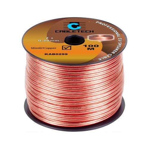 Cabletech Kabel reproduktoru 0,2 mm, růžová KAB0299