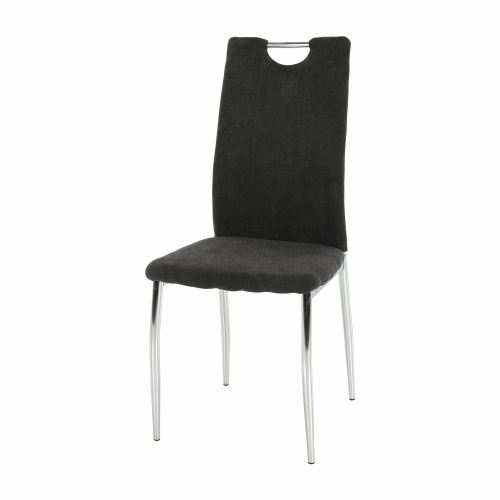 Kondela 201247 Jídelní židle hnědošedá látka, chrom OLIVA NEW