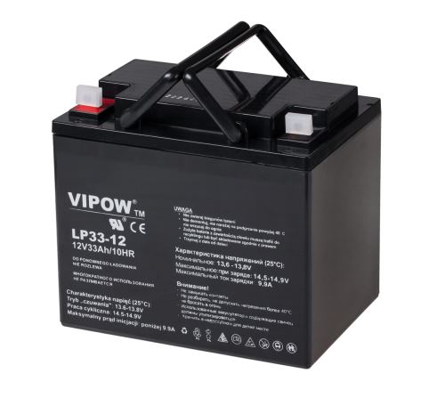 VIPOW Gelová baterie 12V 33Ah BAT0227 10,7 kg