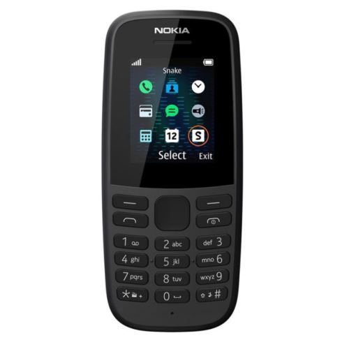 Černý telefon Nokia 105 TEL-NOK105