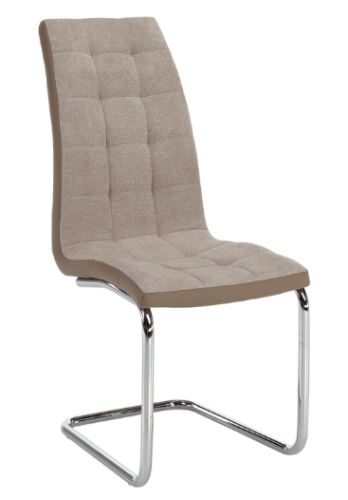 Kondela 201217 Jídelní židle béžová látka, ekokůže, chrom SALOMA NEW