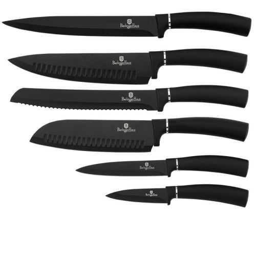 BERLINGERHAUS sada nožů ve stojanu nerezové 7 ks Black Silver Collection BH-2480