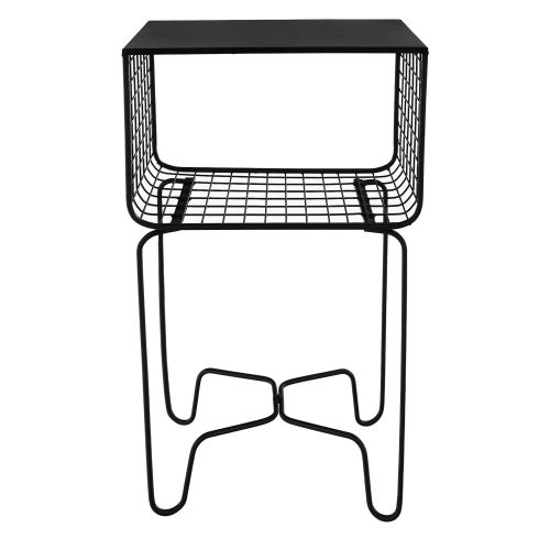 Kondela 285301 Kovový odkládací stolek černá LONIO