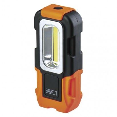 Emos P3888 COB LED pracovní svítilna, 180 lm, 3x AAA, černo-oranžová 1440813100