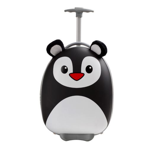 KIK KX3962_1 Dětský cestovní kufr na kolečkách tučňák