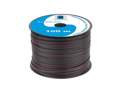 Cabletech Kabel reproduktoru CCA 0,35 mm černý KAB0363