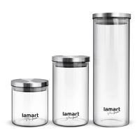 LAMART LT6010 Sada 3 skleněných dóz 42002177