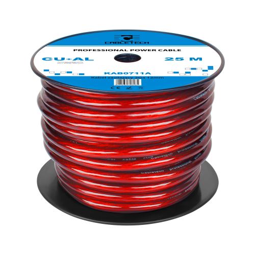Cabletech Kabel do auta 2Ga OD12mm červený KAB0711A