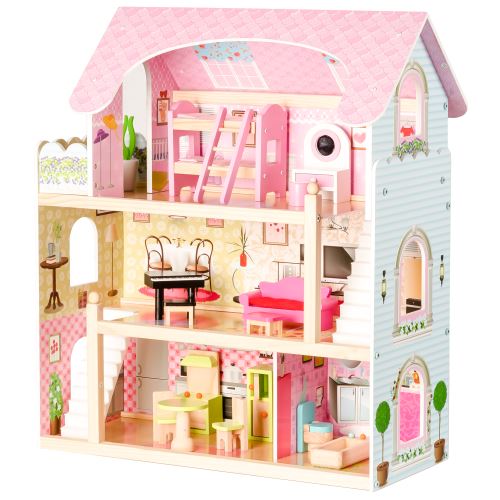 ECOTOYS ZA-4110 Dřevěný domeček pro panenky Fairy Tale Residence