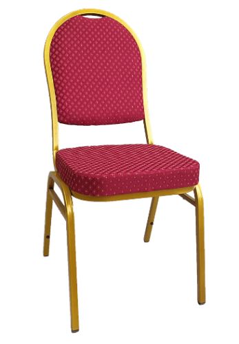 Kondela 255206 Židle stohovatelná látka červená, zlatý nátěr JEFF 3 NEW