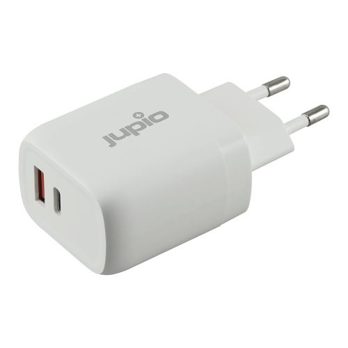 Jupio 54988054 Adaptér Dual USB GaN Charger 30W - zásuvka/USB + USB-C bílá