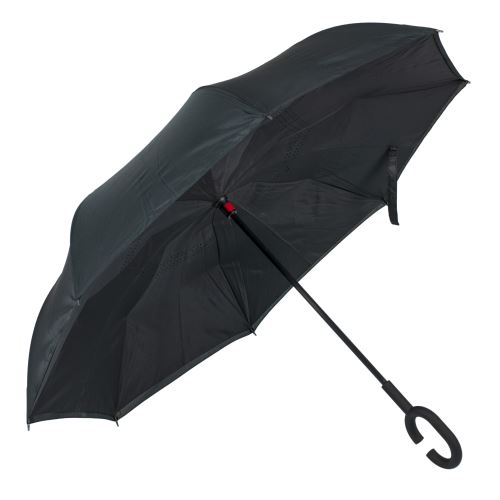 KIK Oboustranný skládací deštník černý KX7788