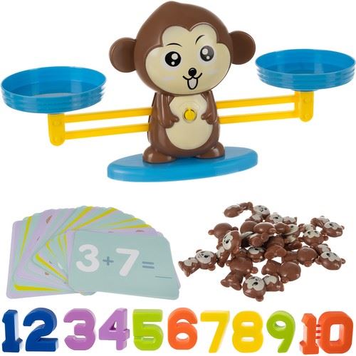 Kruzzel 16947 Opičí váha s čísly, plast 15541