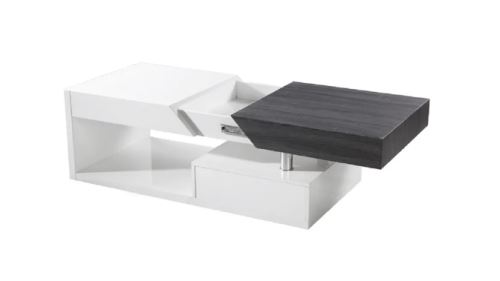 Kondela 205722 Konferenční stolek Melida, bílá, šedočerná, MELIDA 60 x 120 x 43 cm