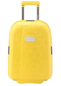 KIK KX3964_2 Žlutý cestovní kufr pro děti