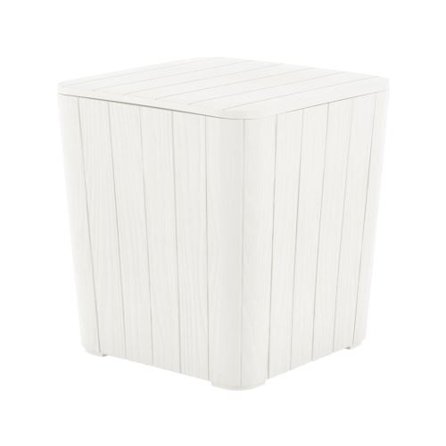 Kondela 277735 Zahradní úložný box / příruční stolek bílá IBLIS