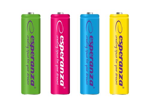Esperanza EZA107 Nabíjecí baterie AAA 1000 mAH 4 ks mix barev