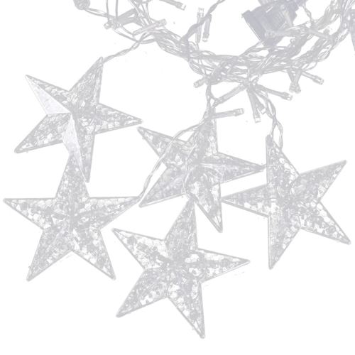 MULTISTORE JY-WD-007 BLUE Vánoční světelný závěs sněhové vločky a hvězdy 138LED
