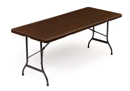 MODERNHOME MZK-180 BROWN Zahradní banketový cateringový stůl skládací 180 cm hnědý